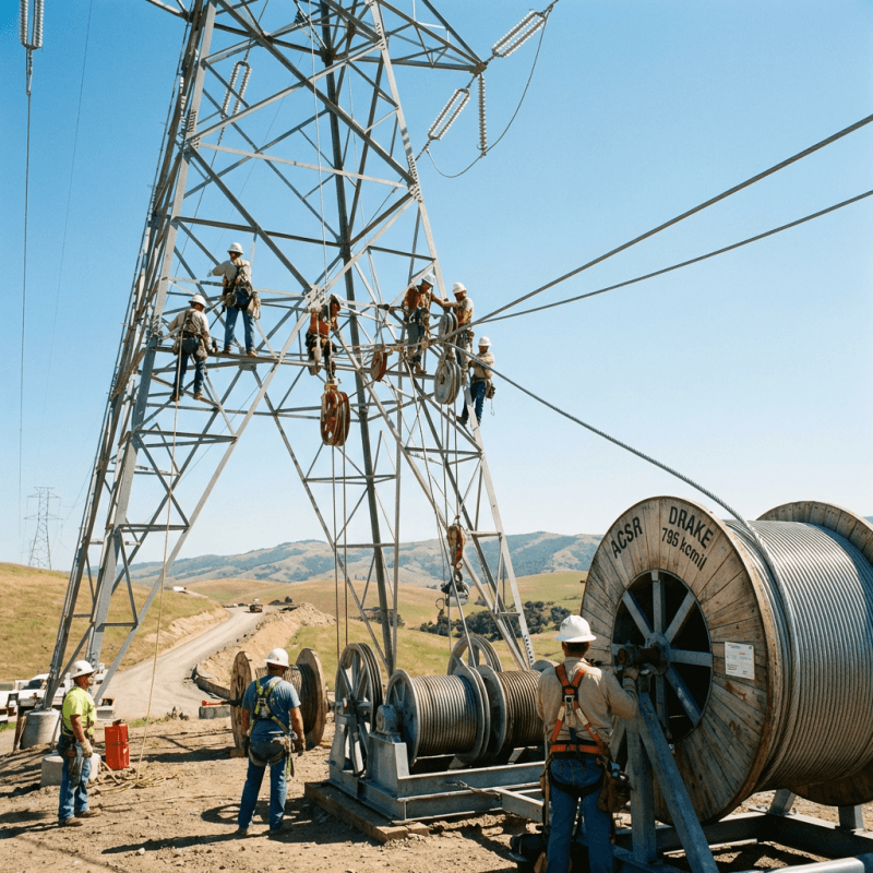 ACSR steel core aluminum stranded wire galvanized steel core aluminum clad steel core large-span overhead transmission line high-strength tensile aluminum alloy conductor - Image 4