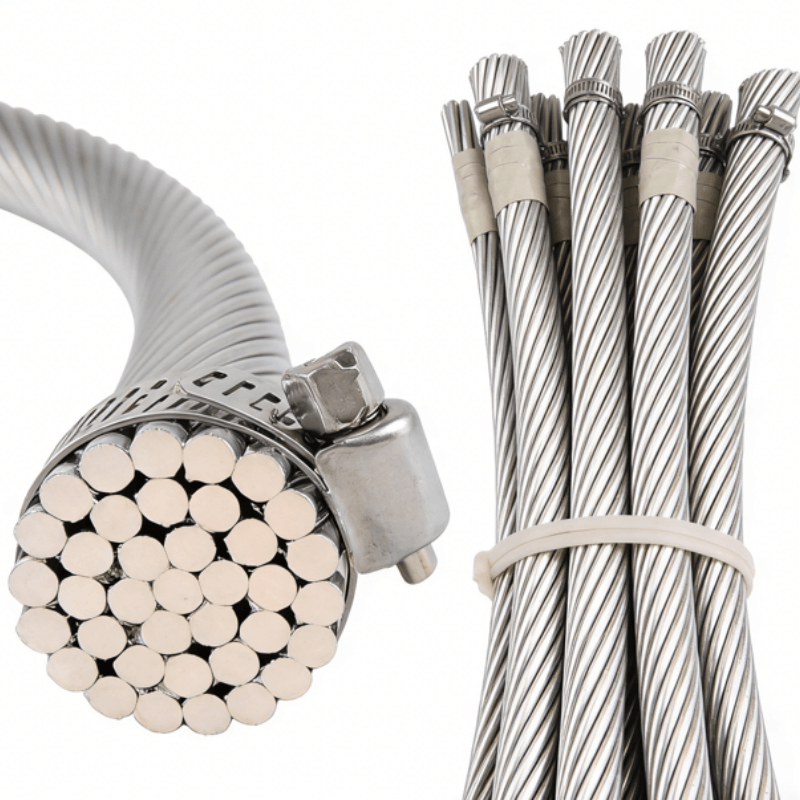 ACSR steel core aluminum stranded wire galvanized steel core aluminum clad steel core large-span overhead transmission line high-strength tensile aluminum alloy conductor
