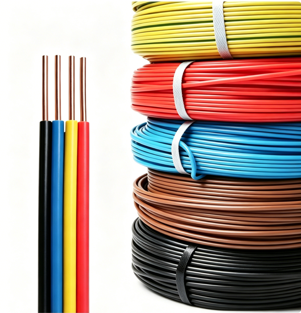 BV PVC Insulated Solid Copper Wire For Building Electrical Wiring